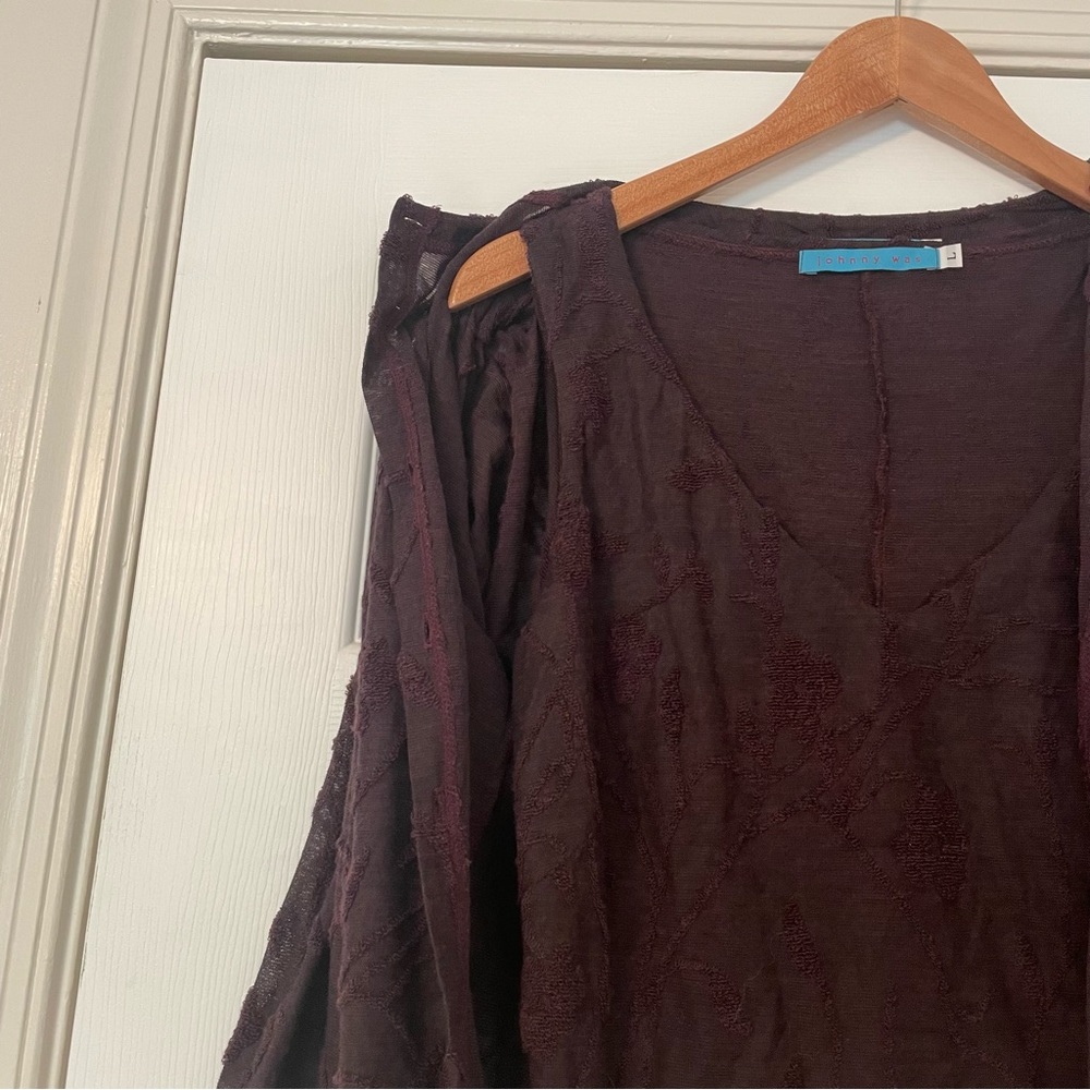 Johnny Was Deep Purple Cardigan & Tank Top Set - Picture 5 of 11